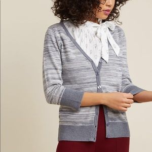 Charter School Cardigan in Marled Gray